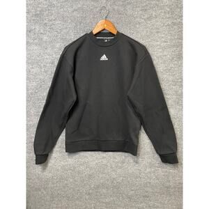 Adidas black three stripe sweater size small mens